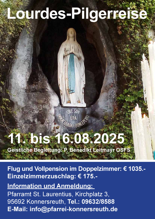 Lourdesreise August 2023 Plakat